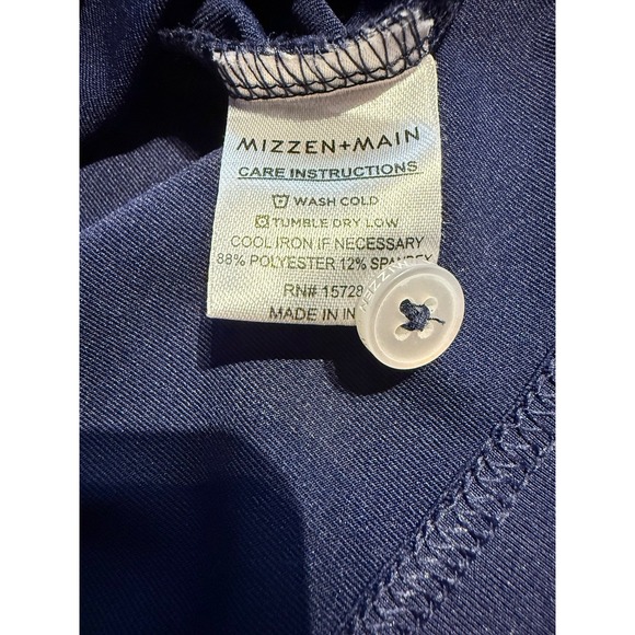 Mizzen + Main Performance Stretch Polo Shirt Short Sleeve Navy Men's XL - Picture 4 of 8